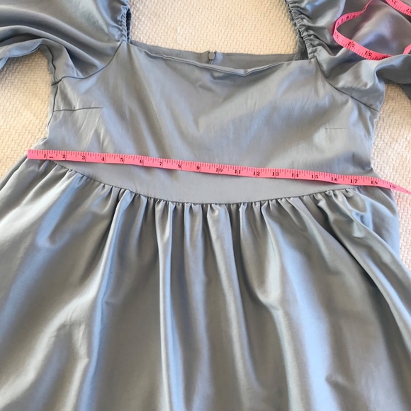 NWT Smash & Tess Sunrise Mini Sky Blue L dress puff sleeve coquette cottage core - Picture 16 of 16